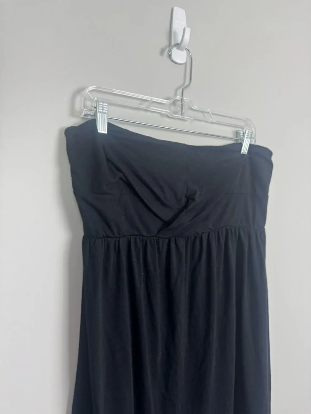 MERONA | Strapless Crossing Bust Black Swim Coverup Dress Women’s Size X-Large